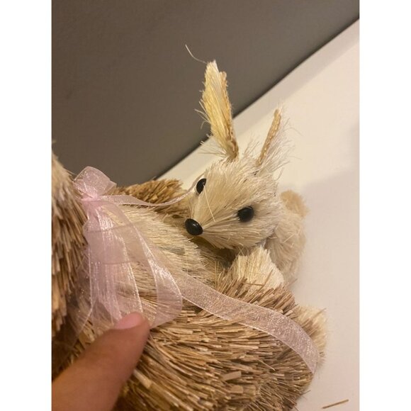 Ashland Straw Bunny Mom & Baby 9" - Picture 10 of 12